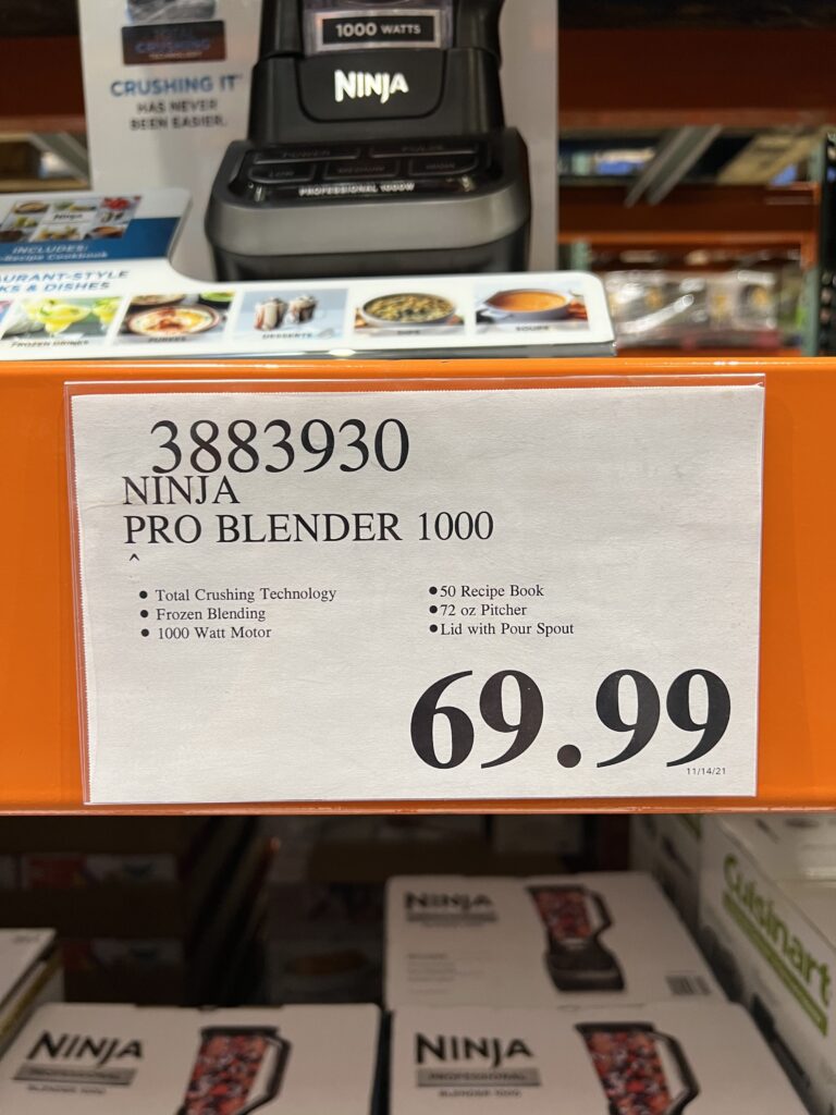 ninja pro blender costco sign 