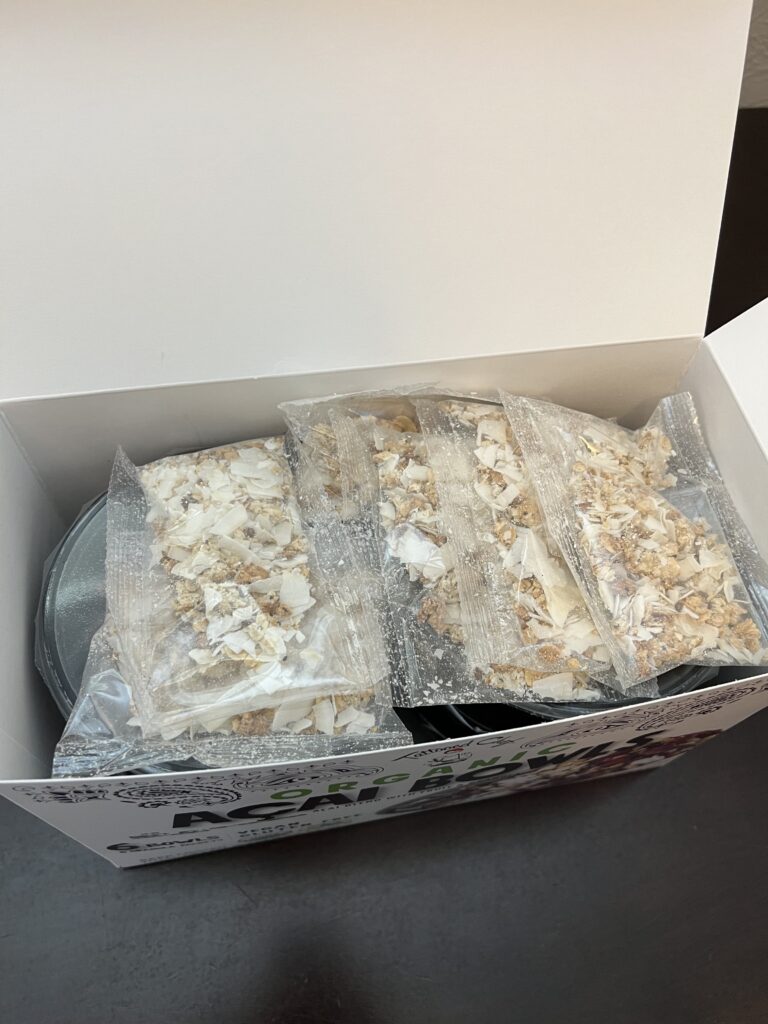 granola inside the box
