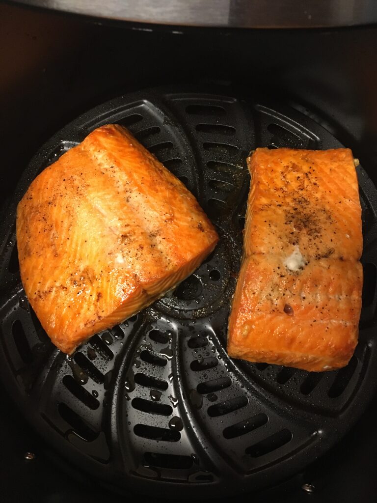 cooked salmon fillets