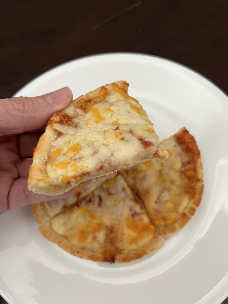 slice of single serve pizza