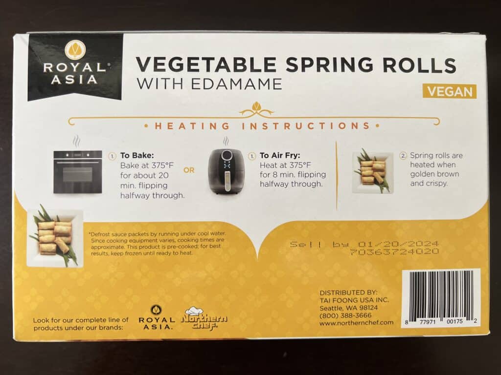 costco spring rolls cooking instructions