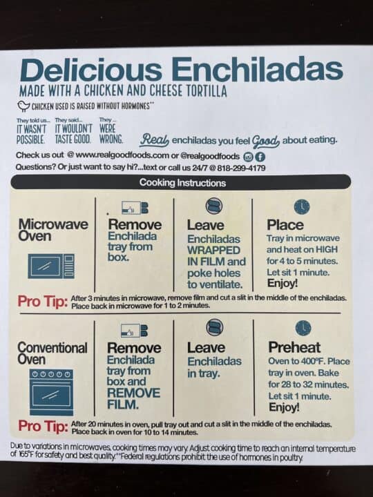 Frozen Real Good Enchiladas From Costco Review