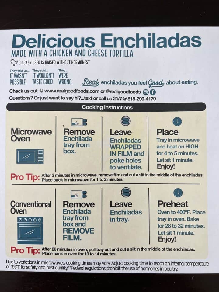 Frozen Real Good Enchiladas From Costco Review