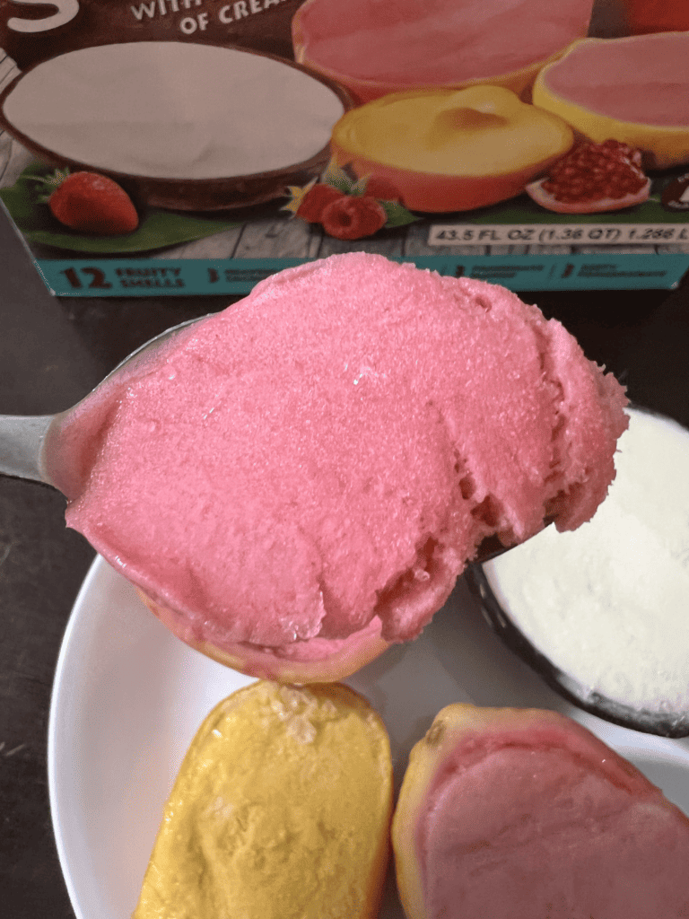 spoonful of berry sorbet