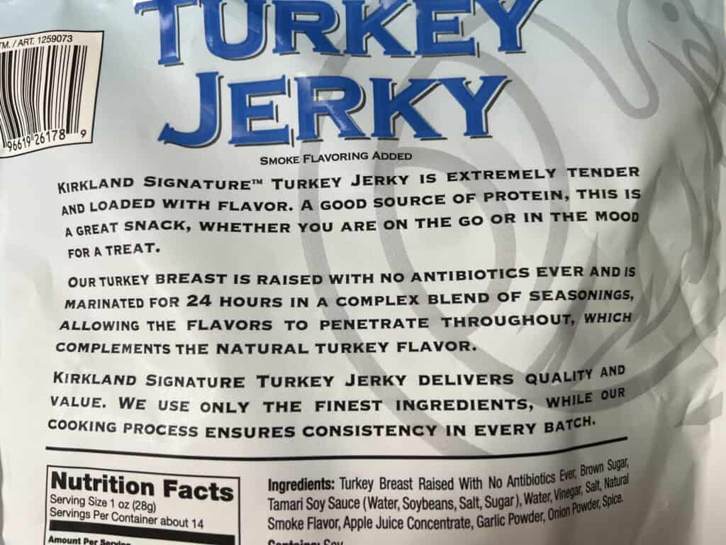 information about the turkey jerky