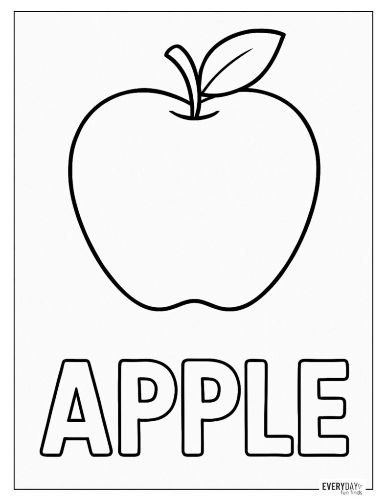 Basic Apple Coloring Page