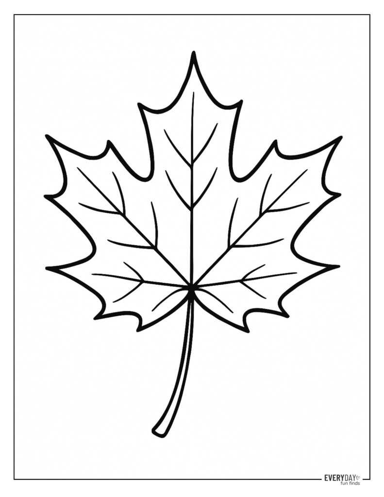 Maple Leaf Coloring Page
