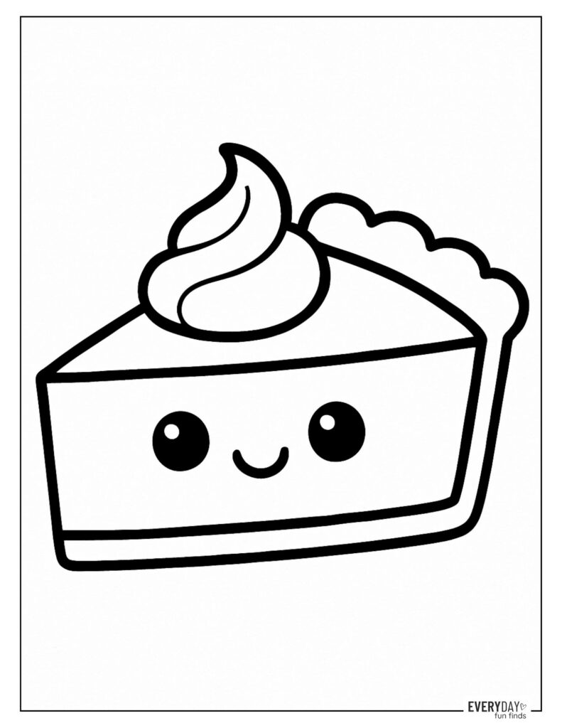 Pumpkin Pie Coloring Page