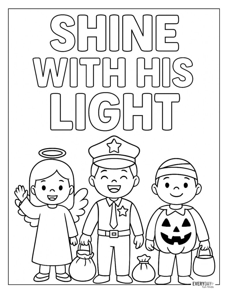 Shine With His Light Coloring Page
